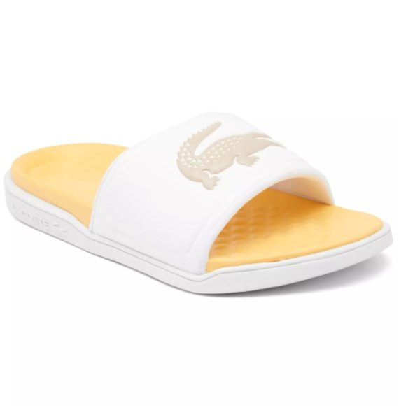 LACOSTE Women's Croco Dualiste Slide Sandals from Finish Line Brand New In Bag - Picture 1 of 8